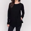 Charlie B Lace-up Detail Sweater In Black