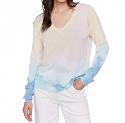 Charlie B Lightweight Long Sleeve Tie-dye Sweater In Multi