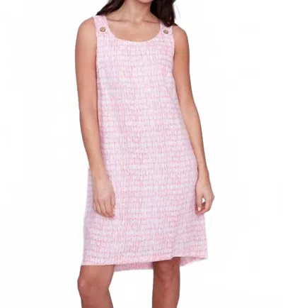 Charlie B Linen A-line Dress In Flamant Rose