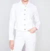 Charlie B Linen Blend Jacket In White In White