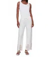 Charlie B Linen Pull On Pant In Natural In White