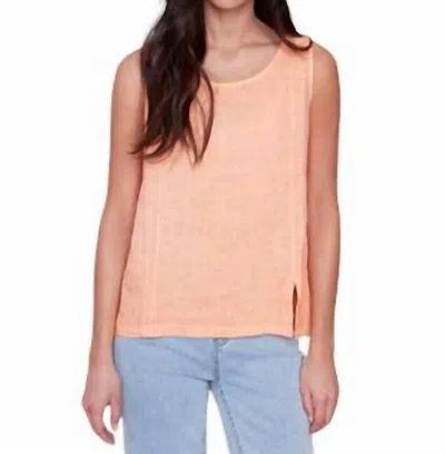 Charlie B Linen Top Tank In Natural In Beige