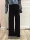Charlie B Long Palazzo Pant In Black In Black