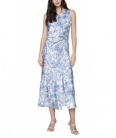 Charlie B Long Satin Sleeveless Dress In Jungle In Multi