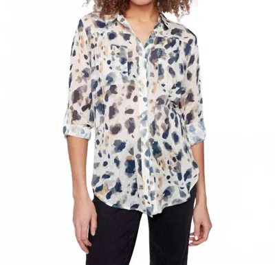 Charlie B Long Sleeve Button Up Blouse - Plus In Animal In Multi