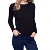 Charlie B Long Sleeve Front Twist In Black