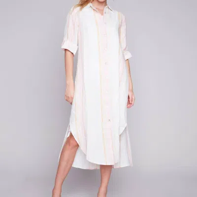 Charlie B Maxi Tunic Dress In Tulip In Beige