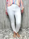 Charlie B Oak Creek Fringe Jean In White In White