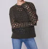 Charlie B Open Knit Sweater In Almond In Pink