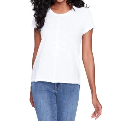 Charlie B Organic Cotton Slub Knit T-shirt In White