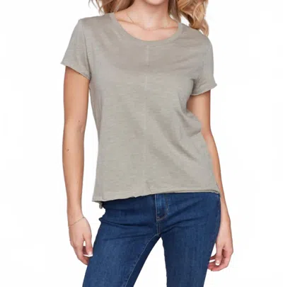 Charlie B Organic Cotton Slub T Shirt In Celadon In Gray