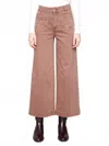 Charlie B Patch Pocket Flare Twill Pant In Truffle In Brown