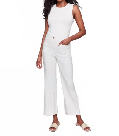 Charlie B Patch Pocket Pants In Natural In Animal Print