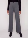 Charlie B Flare Leg Knit Pants In Charcoal