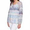 Charlie B Printed Chiffon Blouse In Roots