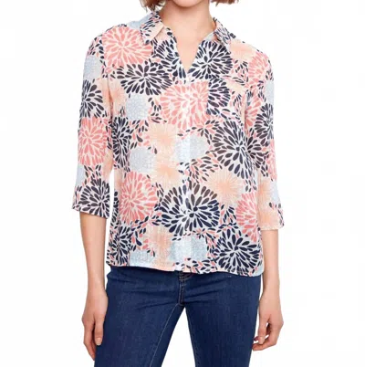 Charlie B Printed Cotton Gauze Button Up Shirt In Show In Brown