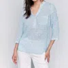 Charlie B Printed Cotton Gauze Half-button Blouse In Tiles