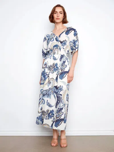 Charlie B Printed Dolman Sleeve Midi Dress In Paisley In Multi