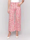 Charlie B Printed Cotton Flare Pants In Fiesta