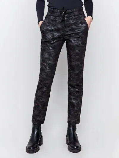 Charlie B Printed Jogger In Noir Black