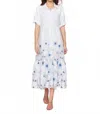 Charlie B Champer Button Dress In White In White