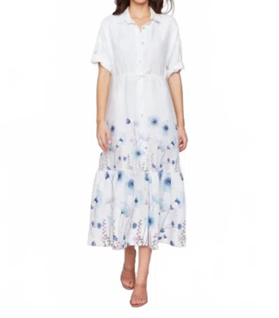 Charlie B Champer Button Dress In White