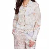 Charlie B Printed Linen Blend Jacket In Atlas In Multi