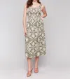 Charlie B Printed Midi Dress In Celadon In Pink