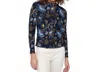 Charlie B Printed Mock Neck Long Sleeve Top In Variegated In Multi