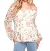 Charlie B Printed Off-shoulder Blouse In Rustic In Multi