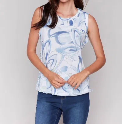 Charlie B Printed Organic Cotton Sleeveless Top In Swirls
