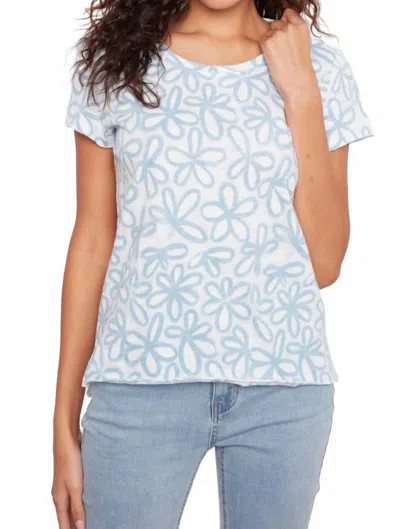 Charlie B Printed Organic Cotton T-shirt In Brielle In Blue
