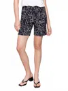 Charlie B Printed Pull-on Stretch Shorts In Corolla In Black