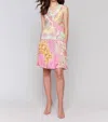 Charlie B Printed Sleeveless V-neck Tiered Dress In Carrousel