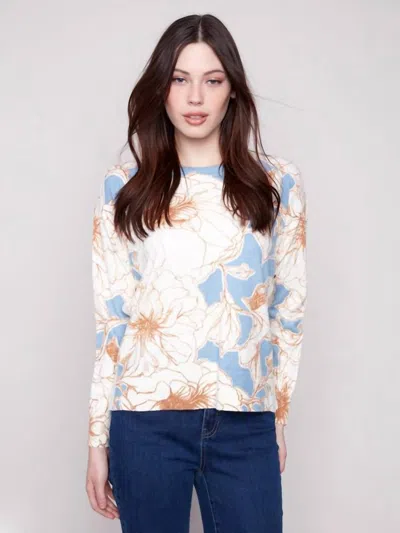 Charlie B The Tahoe Knit Crew Sweater In Brume In Neutral