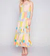 Charlie B Printed Tiered Maxi Dress In Mosaic P469 In Multi