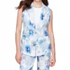 Charlie B Printed Vest In Celestial In Blue