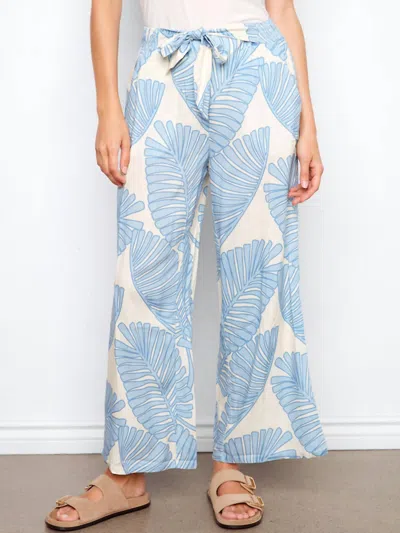 Charlie B Printed Wide Leg Pants In Lush In Multi