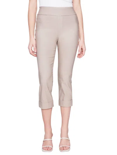 Charlie B Pull-on Capri Pants In Greige In Grey