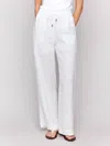 Charlie B Pull-on Linen Blend Wide Leg Pants In White In White