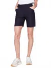 Charlie B Smooth Stretch Short With Pockets In Black In Blue