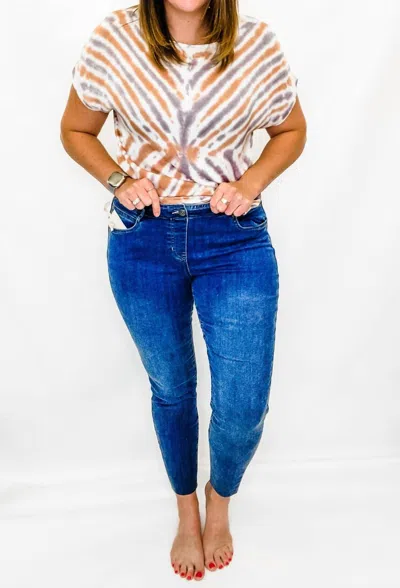 Charlie B Pull-on Stretch Denim In Medium Blue
