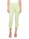 Charlie B Pull-on Twill Pants With Bow Detail In Keylime