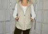CHARLIE B QUILTED VEST WITH HOOD IN ALMOND