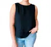 Charlie B Raven Sleeveless Blouse In Black In Black