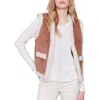 Charlie B Reverisble Faux Fur & Suede Vest In Ercu In Multi
