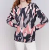 Charlie B Reversable Wool Sweater In Rosewood In Pink