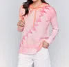 Charlie B Reverse Print Hoodie Sweater In Papaya In Pink