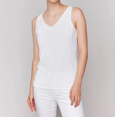 Charlie B Reversible Bamboo Cami Top In White