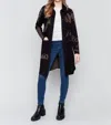 Charlie B Reversible Jacquard Cardigan In Black In Black